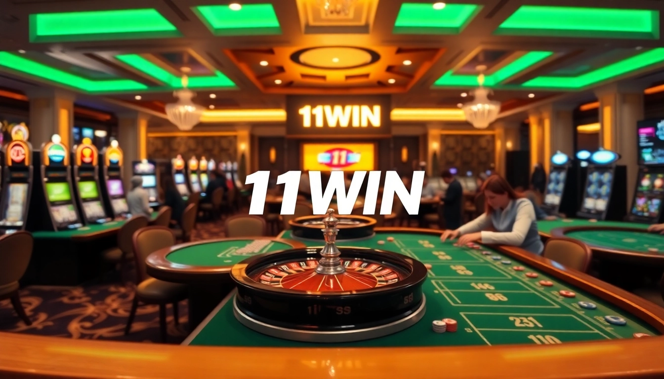 Experience the vibrant atmosphere of gambling at 11WIN with engaging casino tables and exciting play.