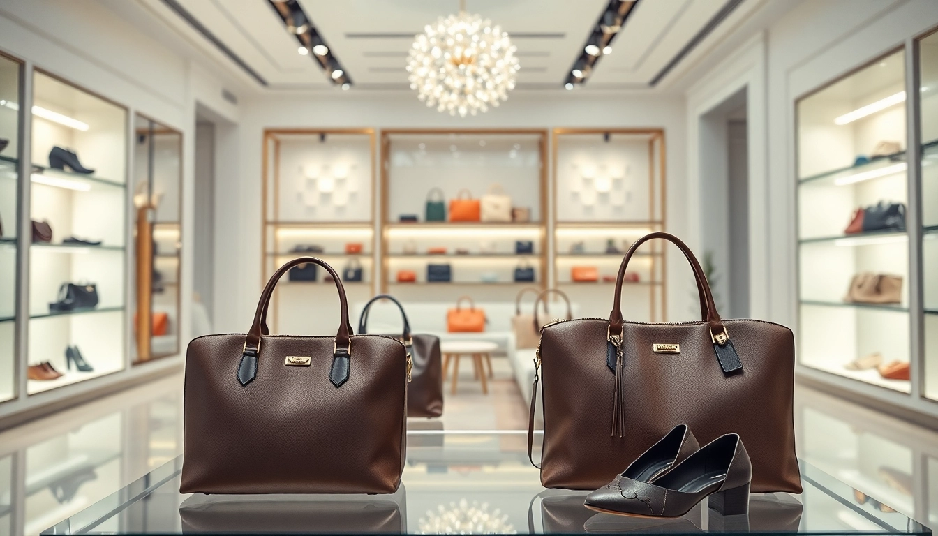 레플리카 고급 패션 아이템을 전시한 세련된 매장 환경의 모습