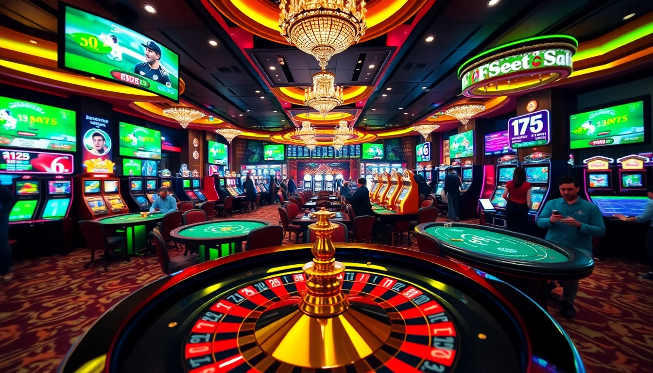 Experience the thrills of live betting at Fsbet's luxurious casino atmosphere.