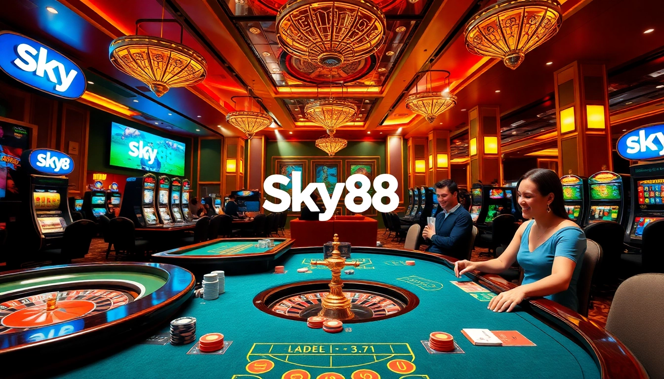 Experience exhilarating gameplay with Sky88 casino tables, roulette, and slot machines for gamblers.