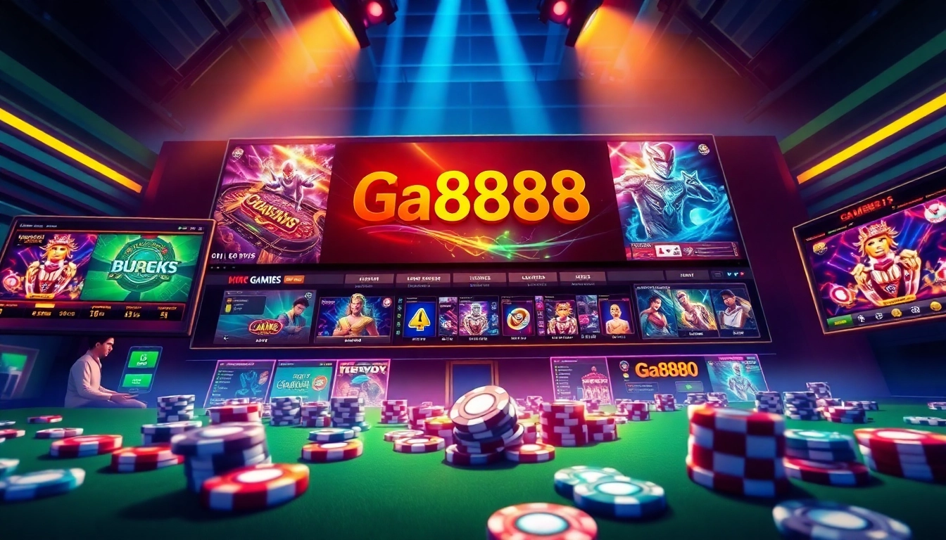 Engaging Ga888 online gaming interface displaying casino games and betting options.