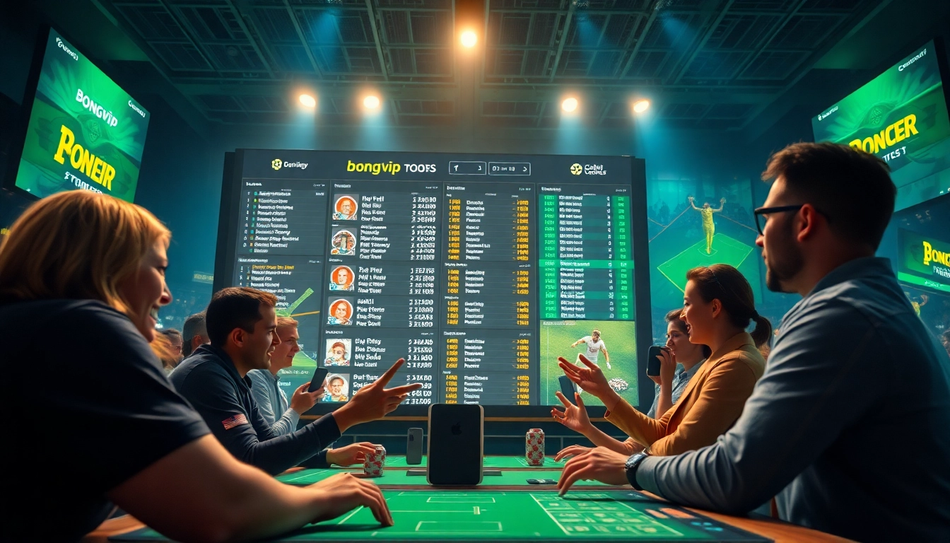 Bongvip online gambling interface showcasing dynamic sports betting excitement.