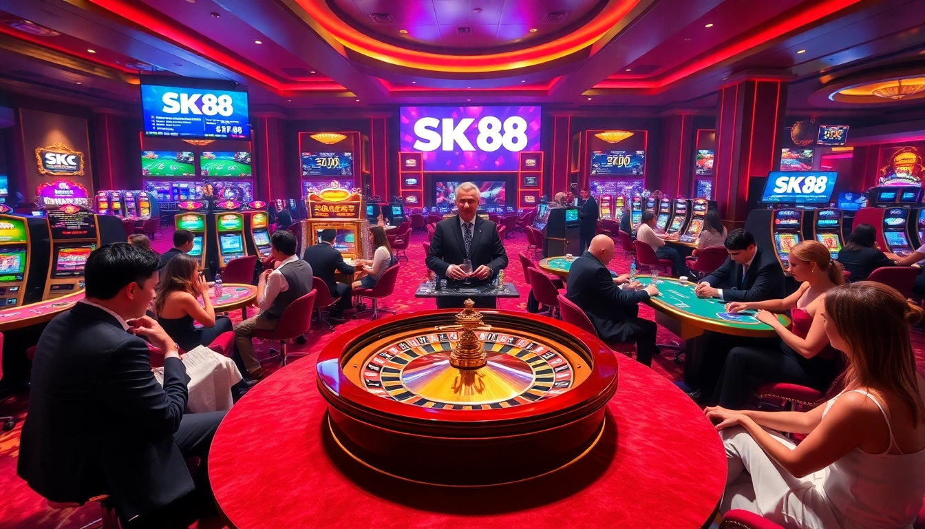 Experience the excitement of SKY88 with thrilling casino games and luxury betting elements.
