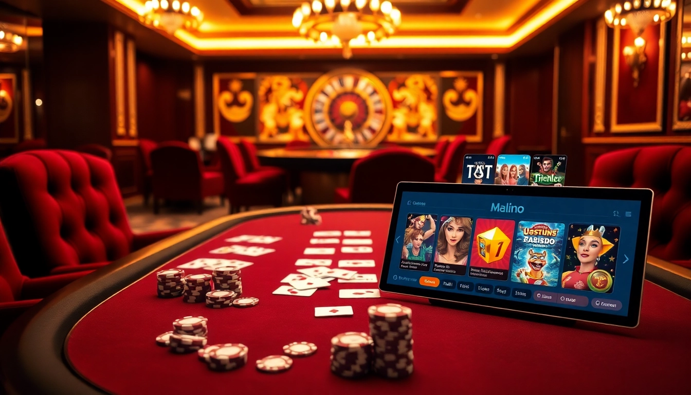Engaging scene from the meilleur casino en ligne showcasing luxurious gambling elements.