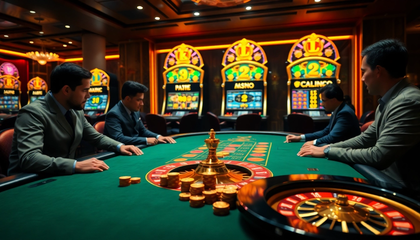 Casino crypto-themed slot machines enhancing an exciting gambling environment.