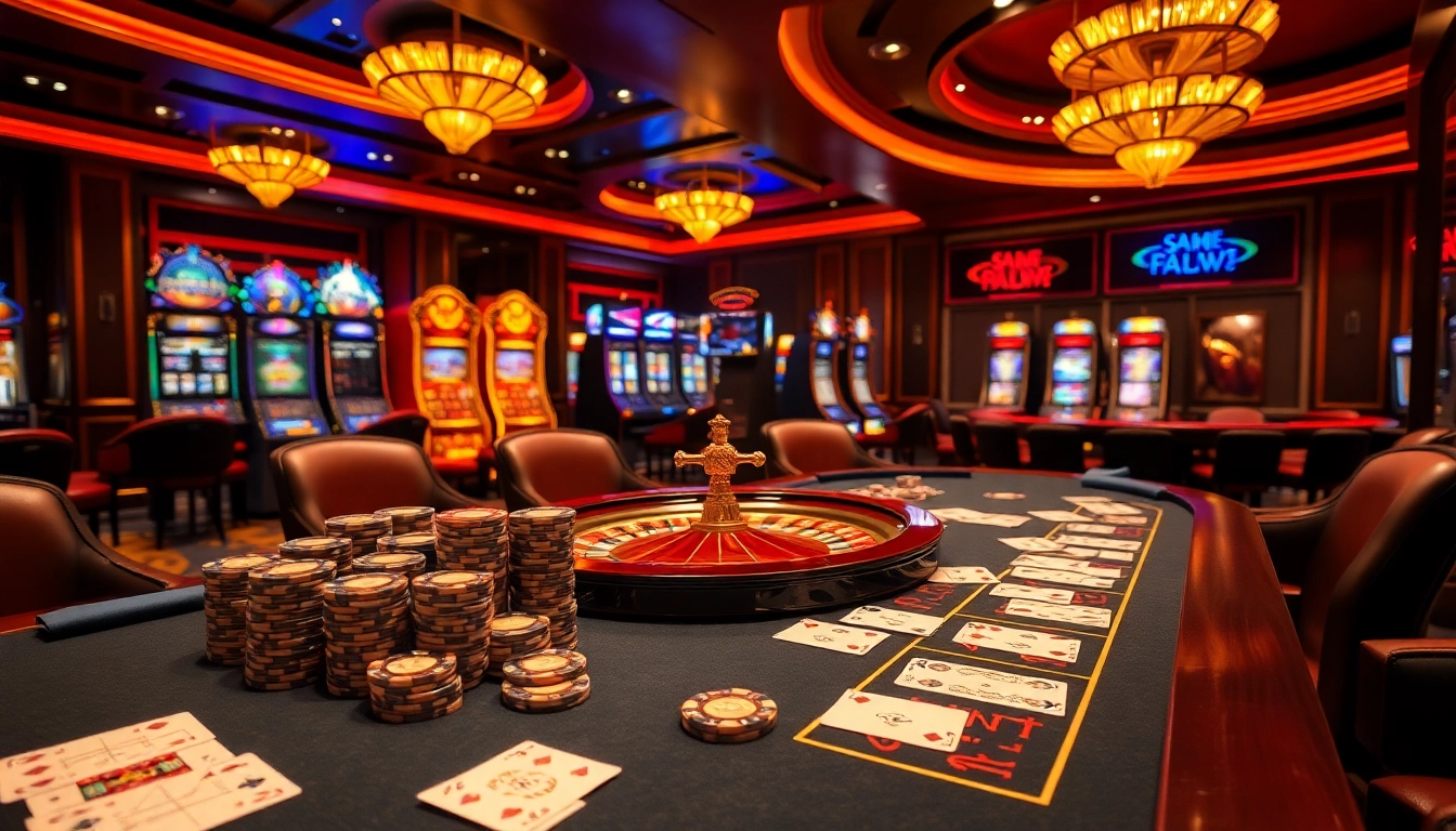 Experience the thrill of HITCLUB gaming with luxurious poker chips and a roulette wheel.