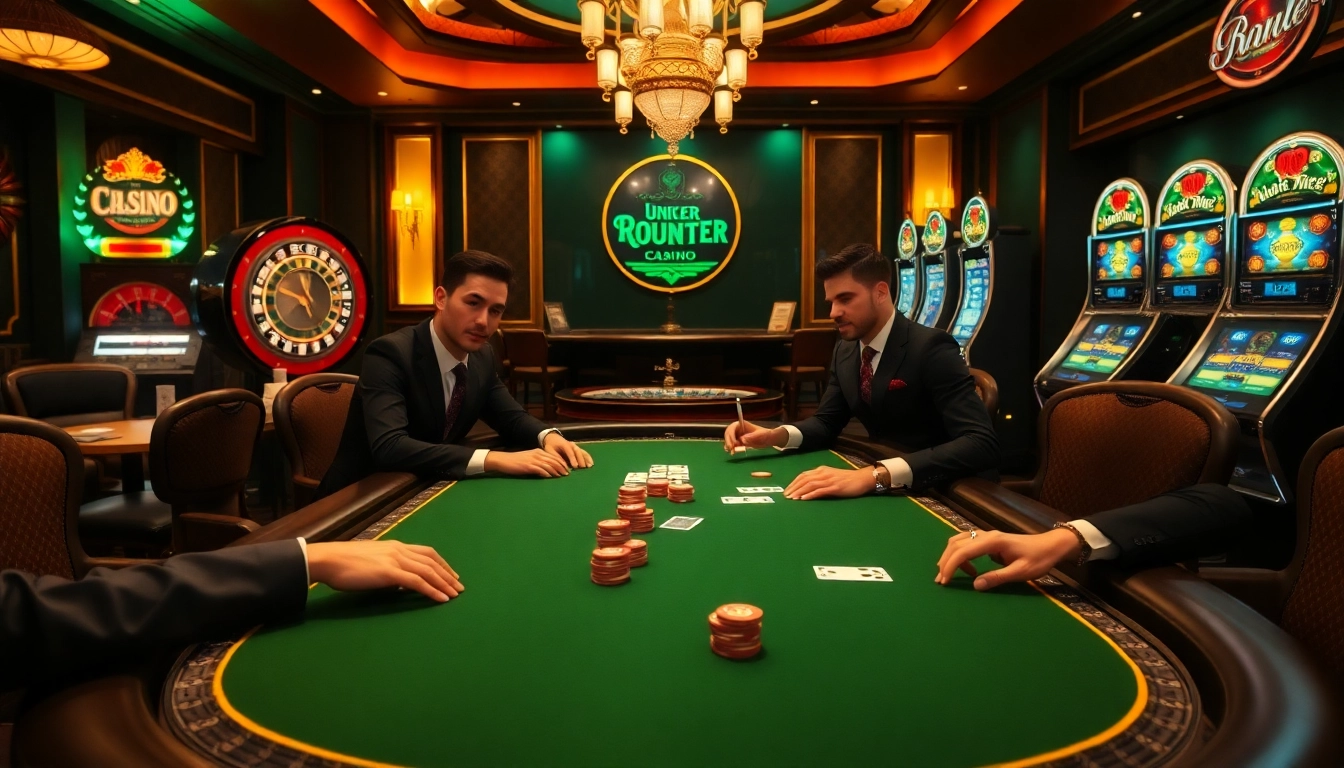 Engaging poker players at an S8-themed casino table, capturing excitement and luxury.