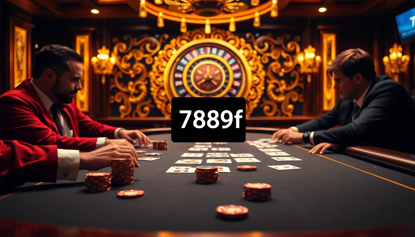Intense poker game with luxurious ambiance at 789f casino