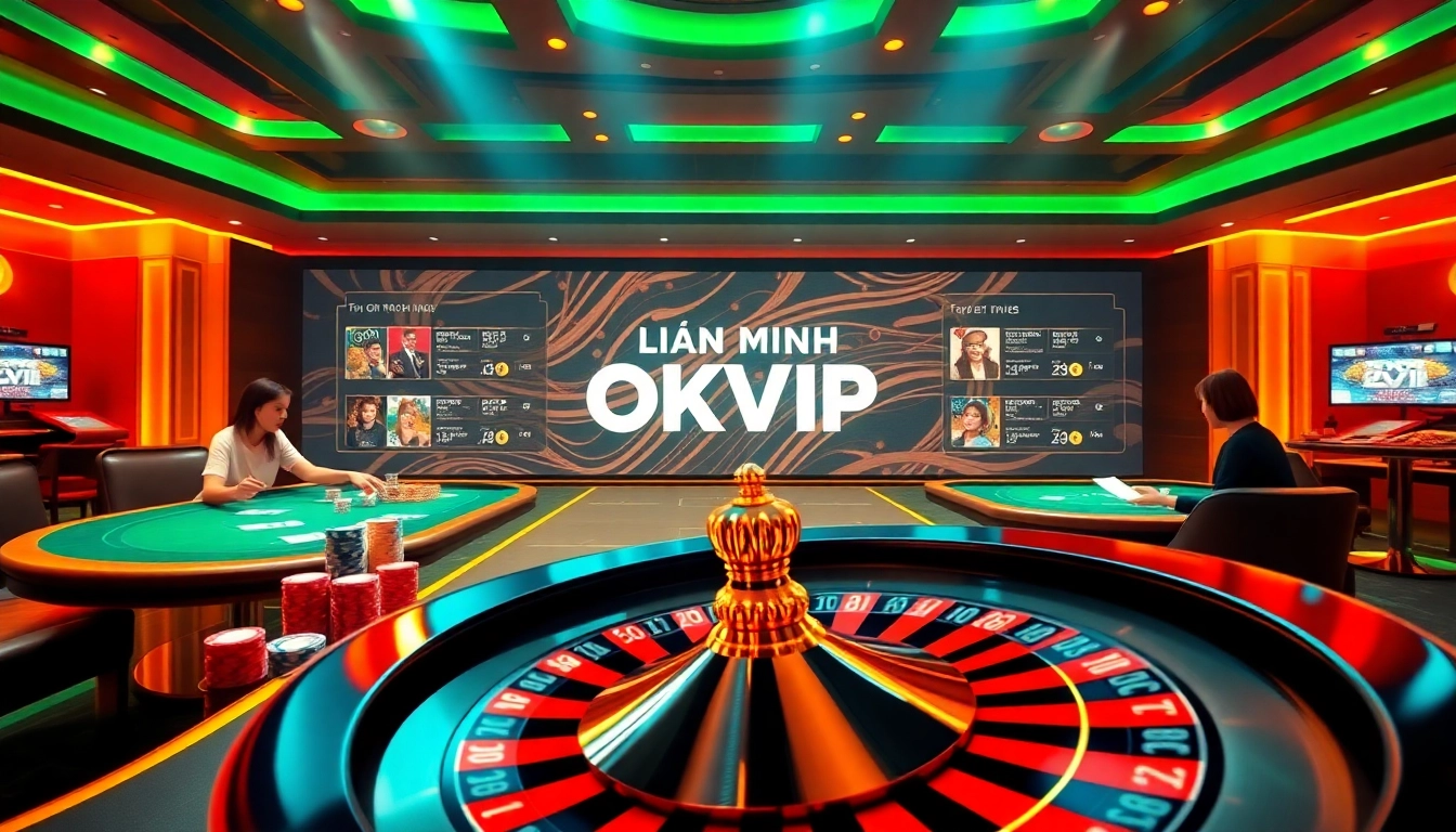 Experience high-stakes gambling at LIÊN MINH OKVIP with vibrant casino tables and interactive gameplay.