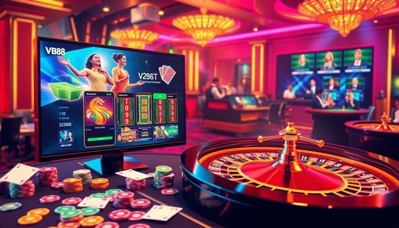 Experience the excitement of VB88 with vibrant online gaming elements and casino excitement.