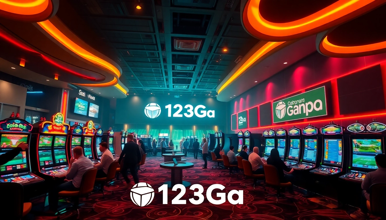 Dynamic gaming scene at 123Ga casino showcasing excitement and modernity.